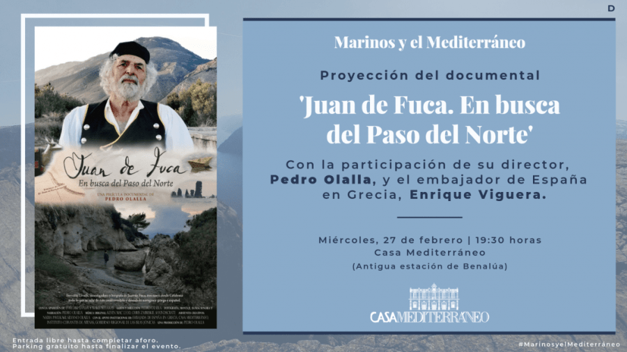 Cartel del evento en Casa Mediterráneo.
