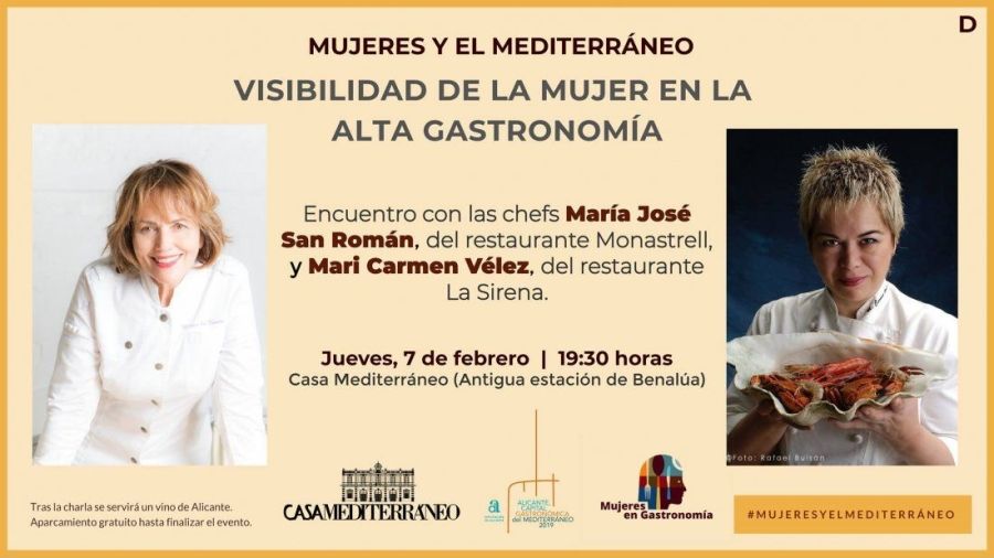 Cartel del evento 'Visibilidad de la mujer en la alta gastronomía'.