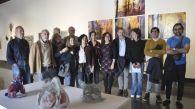 Algunos de los artistas participantes en la exposición y los organizadores de la misma - © María Gilabert / Revista Casa Mediterráneo.