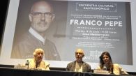 Conferencia de Franco Pepe, en el centro, en Casa Mediterráneo - © María Gilabert / Revista Casa Mediterráneo.