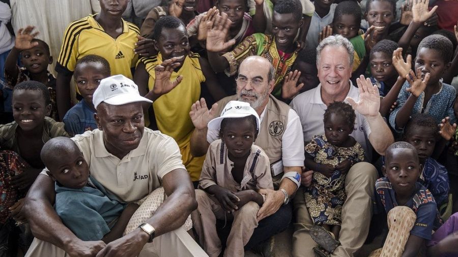 Visita de directores de agencias de la ONU, en el centro José Graziano da Silva, a Doumana Ara Land, región de Maradi, Níger, el 16 de agosto de 2018.