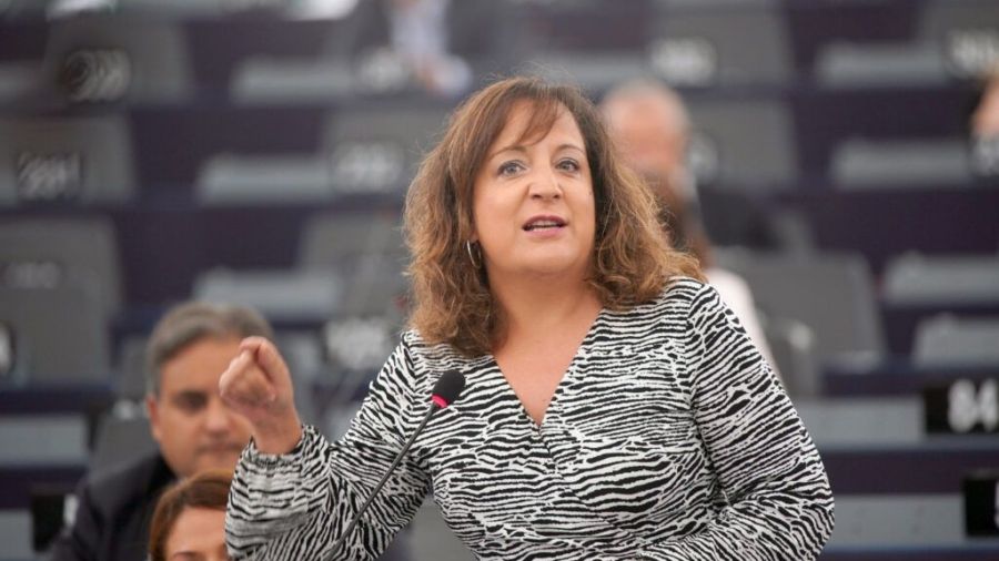 Iratxe García en el Parlamento Europeo.