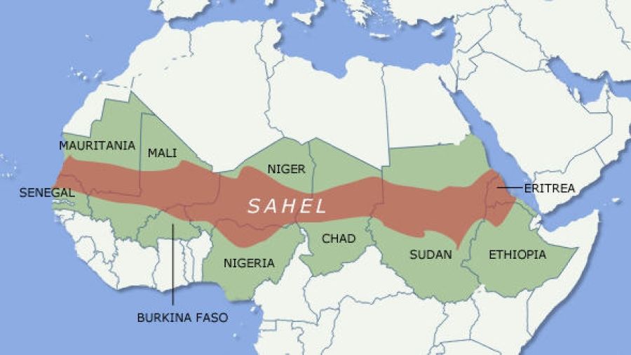 Mapa del Sahel.