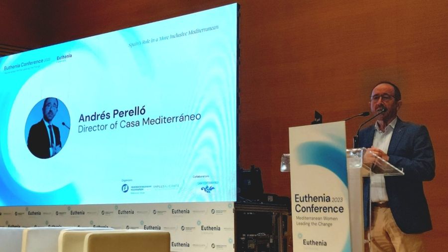 El director general de Casa Mediterráneo, Andrés Perelló, interviene en la jornada Euthenia.