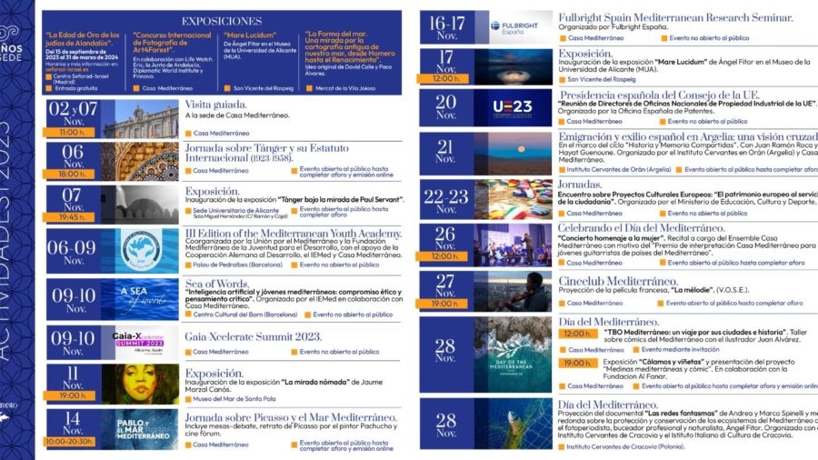 Programación de noviembre de 2023.