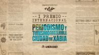 Cartel del I Premio de Periodismo y Turismo Sostenible Ciudad de Xàbia.