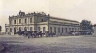 La estación de Benalúa, a finales del Siglo XIX. Postal de Fabert, editada por Bazar Pascual López.