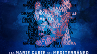 Cartel de la exposición "Las Marie Curie del Mediterráneo".