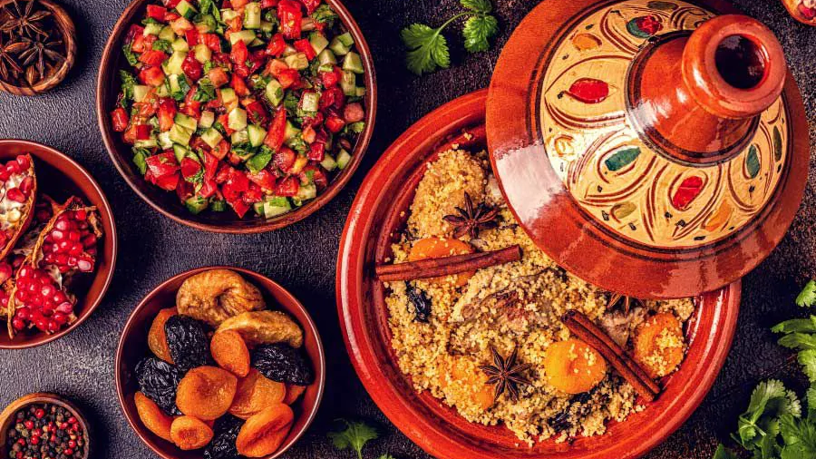 Platos típicos de Marruecos.