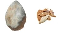 Herramientas de piedra usadas en la Prehistoria.