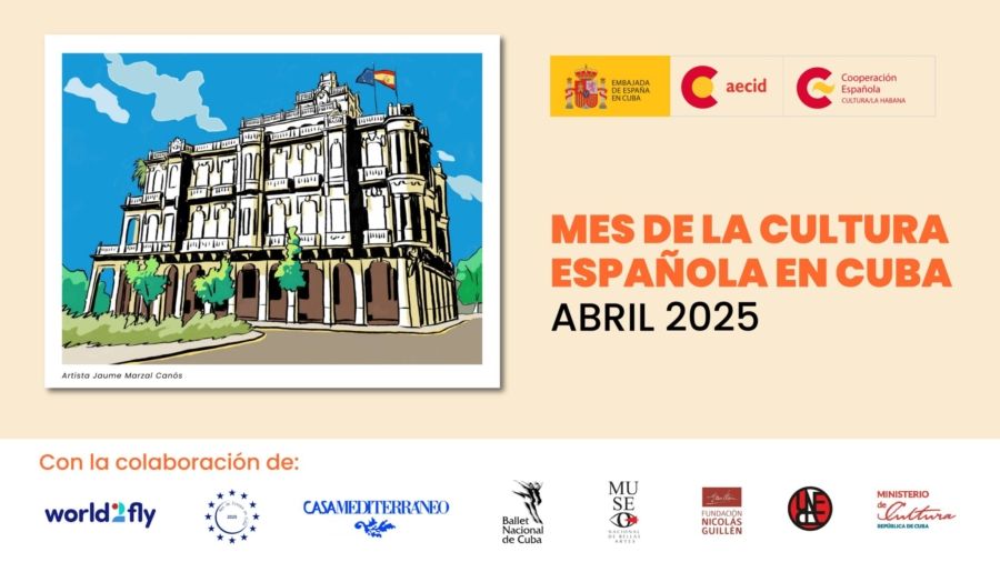 Cartel del Mes de la Cultura Española en Cuba.
